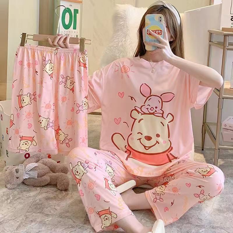 Summer Cotton Pajama Suit – Soft & Breathable Sleepwear for Women-40014